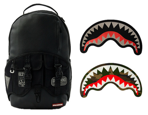 Sprayground zaino nero squalo - sprayground,